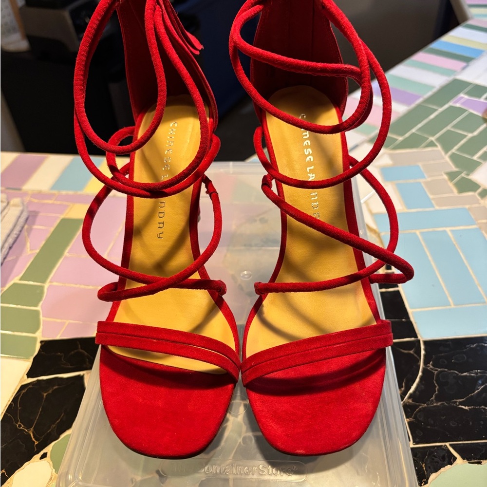 Chinese laundry Red Strappy Heels